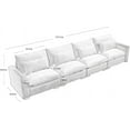 thumbnail image 2 of Oversized Cloud Couch for Living Room, 157" Comfy Corduroy Sofa with Lumbar Pillow, Modern Oversized 4 Seater Sofa Modular Couch with Wide Armrest for Living Room, Apartment, Office, Green, 2 of 8