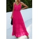 thumbnail image 2 of Vestido maxi sin mangas con tirantes finos PRETTYGARDEN color rosa oscuro talla M, 2 of 5