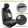 thumbnail image 3 of HQBQBUG 2 Front Car Seat Covers Fit for Hyundai Santa Fe 2009-2025 Faux Leather Seat Covers Breathble Waterproof Automotive Seat Cushion Black,2 Front Seat, 3 of 6