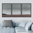 thumbnail image 3 of IDEA4WALL Framed Canvas Print Wall Art Set Pastel Watercolor Minimal Stormy Landscape Nature Abstract Modern Art Contemporary Decorative for Living Room, Bedroom, Office - 16"x24"x3 Black, 3 of 5
