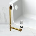 thumbnail image 3 of Westbrass 22-1/2" 20-Gauge Brass Twist & Close Drain Bathtub Assembly with 2-Hole Overflow, Powder Coat White, 3 of 15