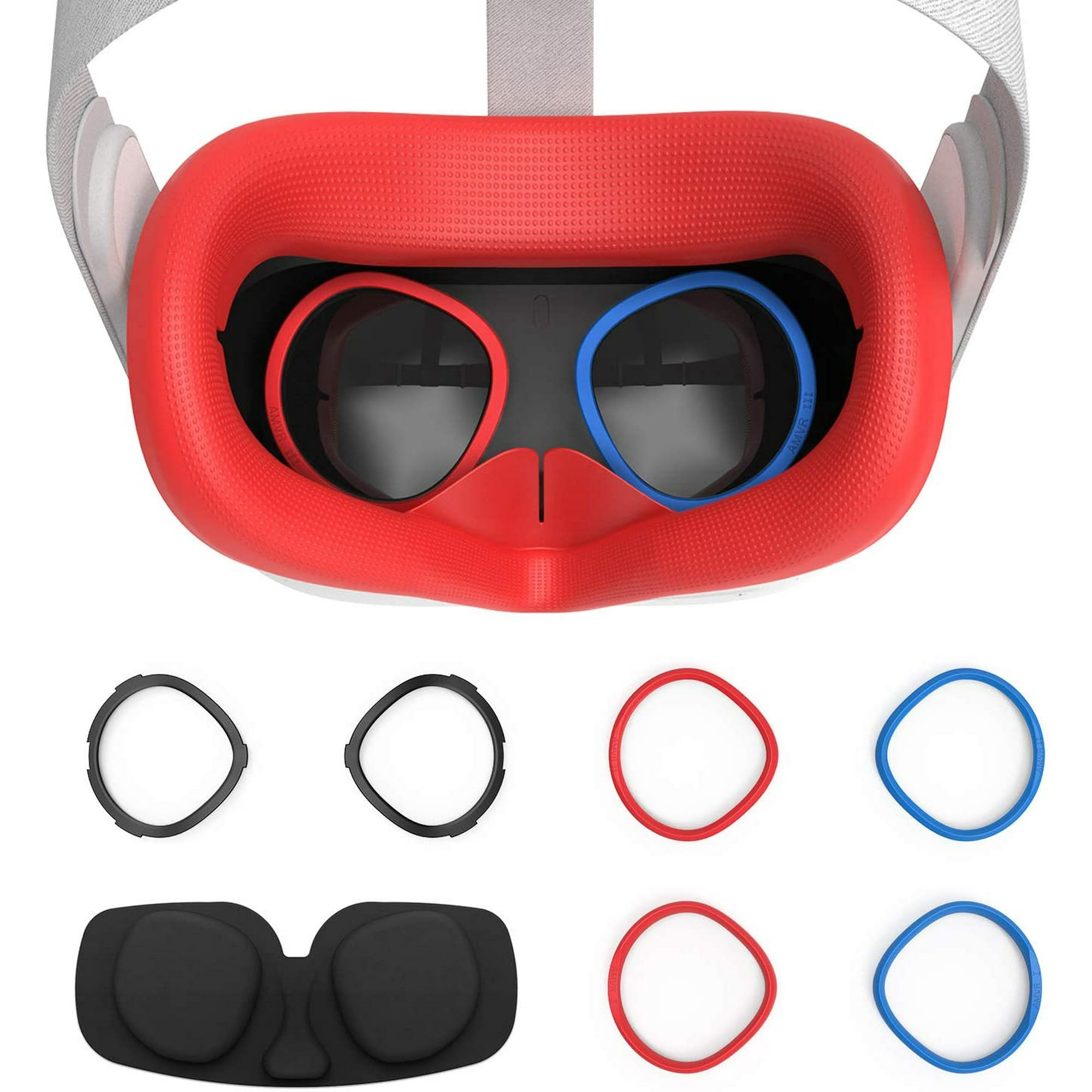 AMVR VR Silicone Face Cover & Lens Ring Myopia Glasses from Scratching VR Lens for Oculus Quest | Walmart Canada