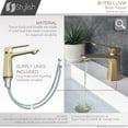 thumbnail image 2 of Stylish Single-Handle Brushed Gold Bathroom Faucet Height 5⅞" B-111G, 2 of 12