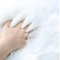 thumbnail image 2 of 19.5*19.5inch White Fur Rug Ultra Soft Fluffy Sheepskin Fur Area Rugs for Bedroom Carpet Sofa Living Room Roofei, 2 of 5