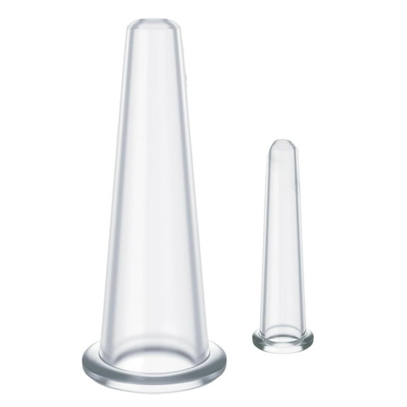 2Pcs Transparent Massage Cupping Set Silicone Mini Facial Cups Face Massager Helper Skin Care Massaging Cup.Kit For Eyes, Face and Body