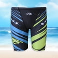 thumbnail image 2 of Pandaie Boys' Swim Jammers Youth Competitive Racing Team Sport Swimsuit Trunks Athletic Quick Dry Slim Swimming Shorts 9-10 T,Black, 2 of 5