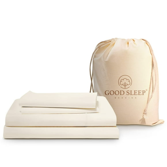 Juego de sábanas Good Sleep Bedding, 100% algodón egipcio, tamaño queen