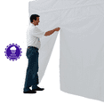 thumbnail image 3 of Impact Canopy 10 Foot Canopy Tent Wall Set ONLY, 1 Solid Sidewall and 1 Middle Zipper Sidewall, White, 3 of 4