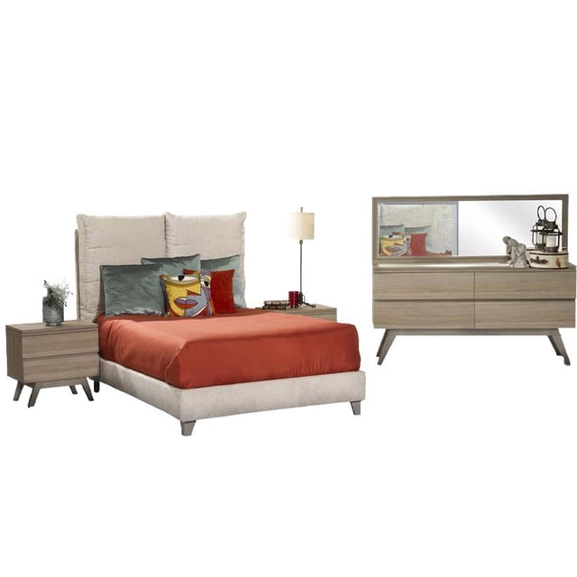 Recamara Matrimonial 6 Piezas Kessa Muebles Mae Fresno