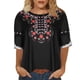 thumbnail image 1 of Moda mujer verano sexy cuello redondo impreso regular mujeres manga corta top Fridja zx2857, 1 of 5