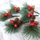 thumbnail image 5 of Paquete de 20 mini ramas de pino artificiales con bayas y piñas, decoración navideña festiva para interiores y exteriores, 5 of 7