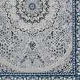 thumbnail image 5 of Contemporary Home Living 3.25' x 5' Floral Medallion Area Throw Rug - Cream and Blue, 5 of 7
