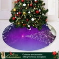 thumbnail image 6 of Blue Purple Snowflakes Christmas Tree Skirt 36 in Winter Tree Skirts Xmas Tree Skirt Stand Mat Decor for Winter Christmas Round Tree Skirts Home Garden Holiday Party Indoor Outdoor Office Ornaments, 6 of 6
