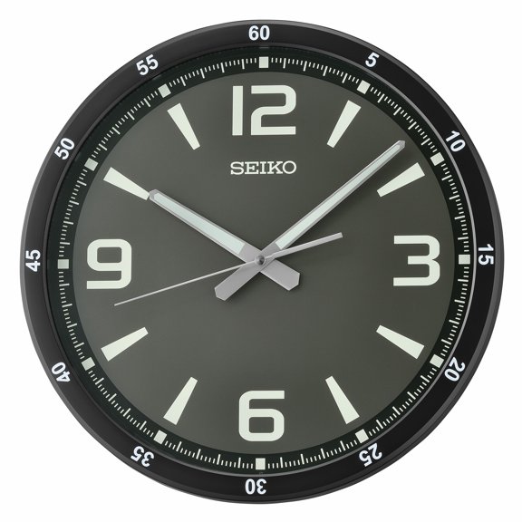 Seiko QXA809KLH Heritage Design Clock, Black