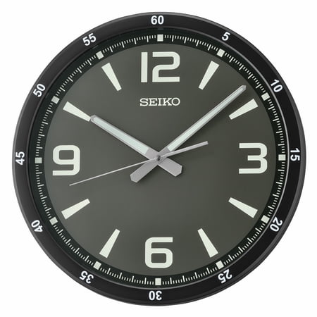Seiko QXA809KLH Heritage Design Clock, Black