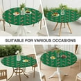 thumbnail image 7 of Green Striped Footballs Pattern Round Fitted Tablecloth with Elastic Edge,Dining Table Cover Waterproof,Outdoor Round Tablecloth for Camping,Dining,Indoor and Outdoor, 7 of 7