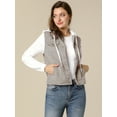 thumbnail image 4 of INSPIRE CHIC Women's Layered Drawstring Hood Denim Jacket with Pockets, 4 of 6