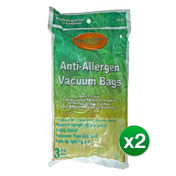EnviroCare Type O Vacuum Bag for Kenmore A159 (2 Pack)