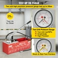 thumbnail image 3 of VEVOR Hydrostatic Pressure Test Pump, Test Up to 25 bar/2.5 MPa, 3.2 Gallon Tank, Hydraulic Manual Water Pressure Tester Kit w/ Two Unit Gauge & R 1/2" Connection, for Pipeline Fluid Pressure Testing, 3 of 9