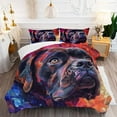 thumbnail image 5 of 3 Pieces Duvet Cover Set Mastiff Christmas Dog 3D Print Bedding 1 Duvet Cover 2 Pillowcases Natural Animals Comforter Sets Soft Breathable for Boys Girls Children hYlKo4, 5 of 6