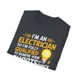 thumbnail image 4 of I'm an Electrician Fully Qualified to Remove Your Shorts and Check Your Box T-Shirt Dark Heather Grey, 4 of 4