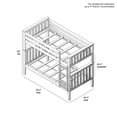 thumbnail image 6 of Max & Lily Twin over Twin Bunk Bed for Kids, Solid Wood Bunk Beds with Ladder, Espresso, 6 of 11