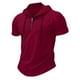 thumbnail image 2 of pstuiky camisetas para hombre, Camiseta de manga corta con solapa desgastada para hombre, estilo europeo y americano, color liso camisas casuales para hombre m, 2 of 4