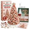 thumbnail image 3 of Neoargh Beaded Christmas Tree DIY Kit, Colorful Pearl Beaded Tree, Handmade Tabletop Decor with Sparkling Crystal Beads, Tree Topper Star for Surprise & Gift, 3 of 8