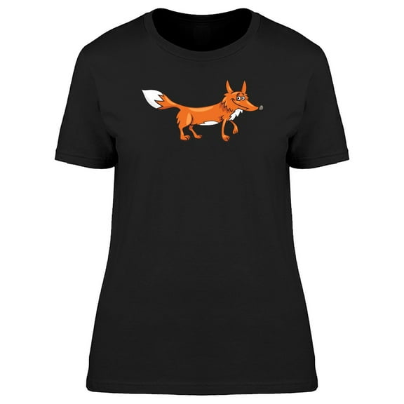 Happy Fox Cartoon Tee Women's -Image by Shutterstock