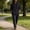 Black, variant on Natural Linen Two-Piece Set With Hooded Henley Top And Drawstring Pants Button Down Linen Shirts with Hood and Beach Pants Loose Fit Casual Vacation Outfits Army Green L