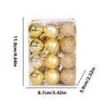 thumbnail image 4 of Cheapark 24pcs Christmas Tree Decorations - Sparkling Powder Balls & Small Plastic Colored Pendants, 4 of 8