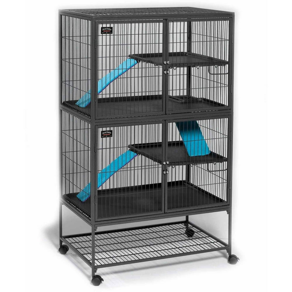 Midwest Deluxe Ferret Nation Double Unit Ferret Cage (Model 182) Includes 2 leakProof Pans, 2