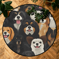 thumbnail image 7 of CURLYOOT Round Rug 3ft Cute Dogs Area Rug, Washable Circle Mat Non Slip Floor Carpet Mat, Soft Indoor Rugs for Entryway Living Room Dining Room Bedroom, 7 of 7