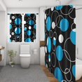 thumbnail image 4 of Vintage Brown Shower Curtain Set with Window Curtain, Royal Abstract Line Modern Bathroom Window Curtain with Waterproof Shower Curtain Set for Bathroom Decor, 4 of 8