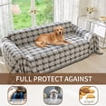 thumbnail image 5 of Smuge Couch Cover Sofa Covers Washable, Sectional Couch Covers L Shape Sofa towel Slipcovers Furniture Protector for Dogs Cats Pet(71"x 150", Light Gray), 5 of 8