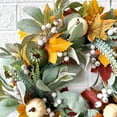 thumbnail image 7 of Thanksgiving Pumpkin Wreath for Front Door Winter Wreath Eucalyptus Wreath 17.71Inch Handmade Wreath Farmhouse Wreath Grapevine Wreath, 7 of 7