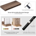 thumbnail image 5 of Floating Shelves - 16 Inch Wall Shelf for Decor & Storage - Wall Mounted Display Shelving with Invisible Heavy-Duty Metal Bracket 2Pack, Walnut, 5 of 7