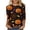 Warm tone, variant on Uootdi Halloween Womens Henley Tees V Neck Button Classic Halloween Graphic 3/4 Sleeve Tops for Women Loose Fit Weekend Outdoor Shirts Gift