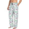 thumbnail image 2 of Uemuo Rabbit Back View Pattern Men's Wide Leg Palazzo Lounge Pants with Pockets Light Weight Loose Comfy Casual Pajama Pants-XX-Large, 2 of 9