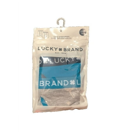 Lucky Brand Boys Cotton Boxer Briefs, Blue/Gray, 2 Pack, Size M/M, 8/10