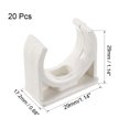thumbnail image 2 of Unique Bargains PVC Water Supply Pipe Clamp Clips Fittings 25mm Inner Dia 20 Pcs, 2 of 4