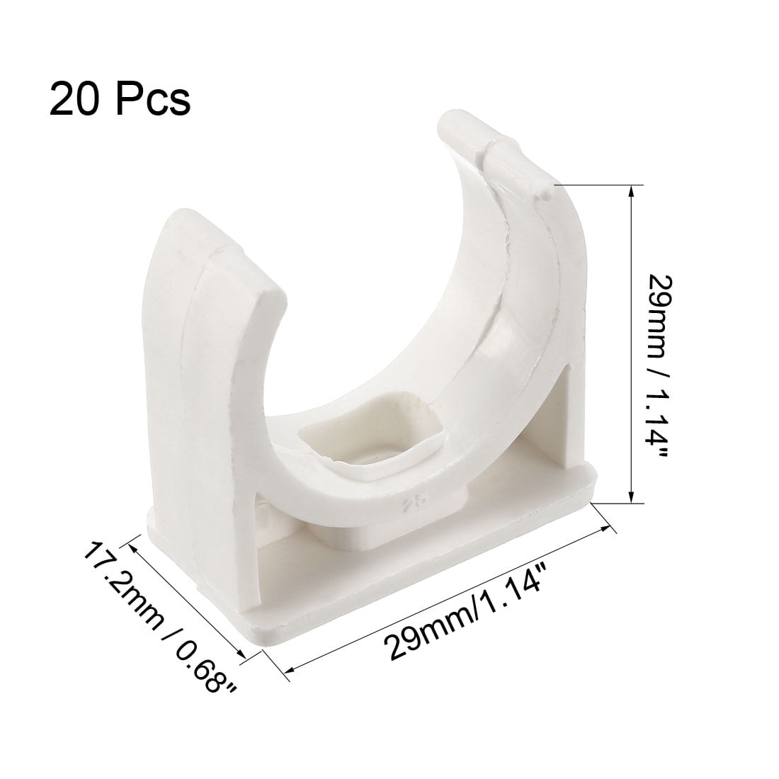 20pcs 16/20/25 / 32mm U Pince De Tuyau Forme De Tuyau D'eau Pinces Fixes Avec Vis PPR Support De Tuyau D'alimentation En Eau Réglable Pinces Pour