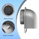 thumbnail image 4 of Cubierta de ventilación de aire de escape Uxcell de 6" para salida de pared exterior con rejilla de louver y tapa de ventilación con malla gris, 4 of 5