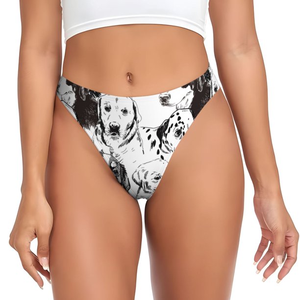 Fotbe Labrador Retriever Dog Tanga Sin Costuras para Mujer con Estampado – Panties Invisibles, Transpirables y Cómodos para Uso Diario-3X-Large