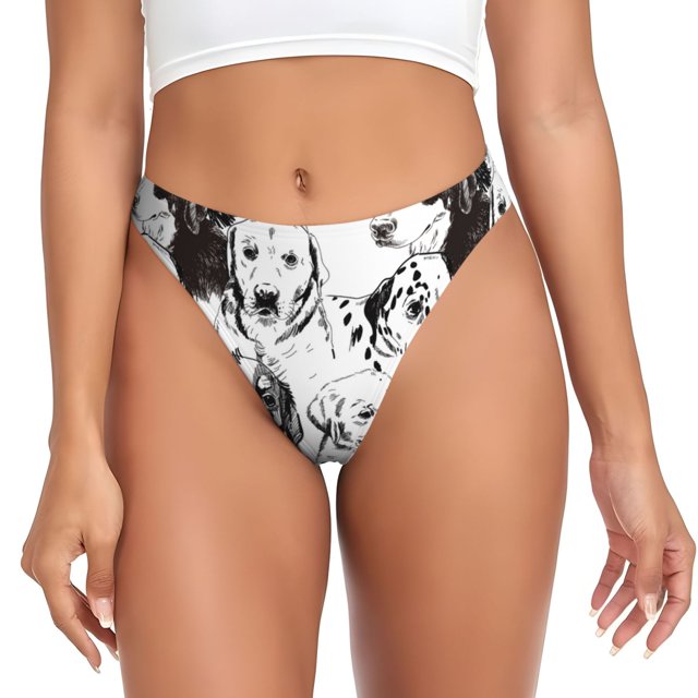 Balery Labrador Retriever Dog Tangas de Algodón para Mujer con Estampado – Ropa Interior Sexy, Transpirable, G-string-3X-Large