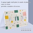 thumbnail image 3 of Yayeee Toggle Light Switch Wall Plate 2-Gang 4.56"x4.48" Decorative Outlet Cover, Green Abstract Pattern, 3 of 7