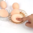 thumbnail image 4 of Stress Ball​ Egg Shape Smooth Glossy Surface Dark Random Dots Color Gradient Effects Soft Gel Desktop Anxiety Relief Hand Fidget, 4 of 6
