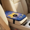 thumbnail image 4 of Xixirimido Car Seat Covers Front Seats Leather Universal Fit for Cars, Vans, Trucks, SUV, Set of 5 Car Seat Protector with Seatbelt Covers & Center Console Cover, Cute Cat Stars Starry, 4 of 8