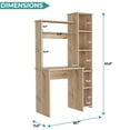 thumbnail image 6 of TUHOME Versalles Writing Desk with Two Shelves and Bookshelf for Small Spaces, Minimalist Design, 6 of 7