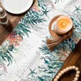 thumbnail image 3 of Coastal Green Seaweed Table Runner 72 Inches, Summer Beach Coral Starfish Retro Bed Runner Dresser Scarves Tabletop for Indoor Outdoor Parties/Ceremony/Banquet, 16" x 72", 3 of 9